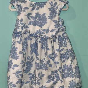 Carters Floral Blue and White Kids Dress -12 months
